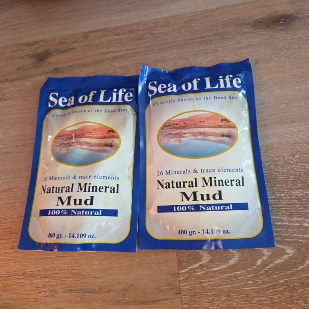 2 Packs- Sea Of Life Natural Mineral Mud Dead Sea 100% Natural 400gr Each